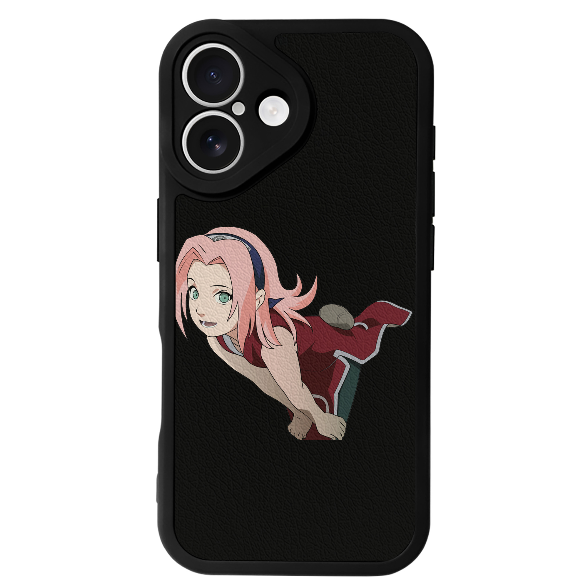 （画像用） NARUTO -ナルト- 春野サクラ Haruno Sakura 【iPhone 16シリーズ対応】シリコンスマホケース（レザー調） 材質：シリコン